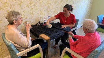 Residents enjoy pamper session at Rotherham care home